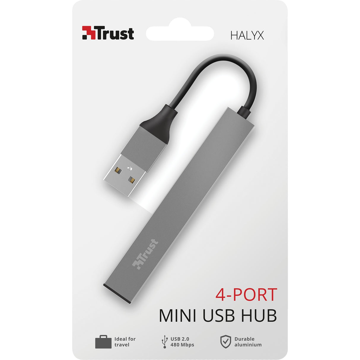 Trust Halyx Aluminium 4-Port Mini USB Hub