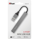 Trust Halyx Aluminium 4-Port Mini USB Hub
