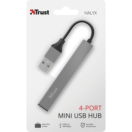Trust Halyx Aluminium 4-Port Mini USB Hub