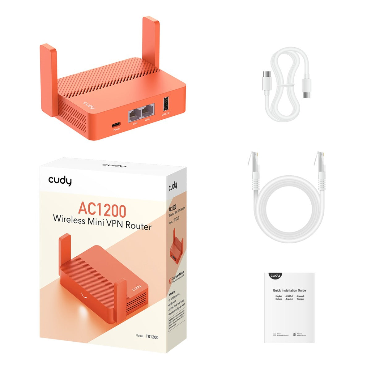 Mini routeur VPN sans fil Cudy ac1200 avec routeur maillé USB (mail)