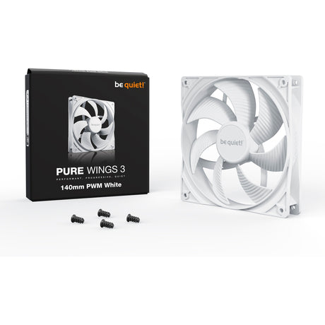 Soyez silencieux! Ventilateur de boîtier Pure Wings 3 PWM (blanc, 140 x 140 x 25 mm)