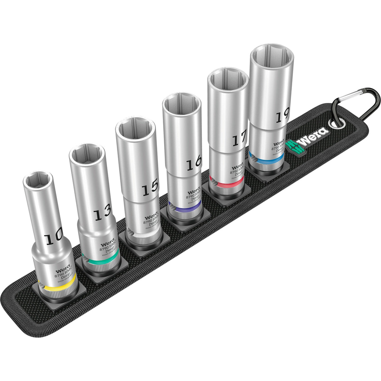 Wera Belt C Deep 1 jeu de douilles, 1 2 clés à douille (noir, 6 pièces)