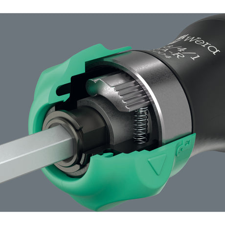 Wera kraftform kompakt 26 ra-r avec étui, jeu d'embouts 6 pièces (noir vert)