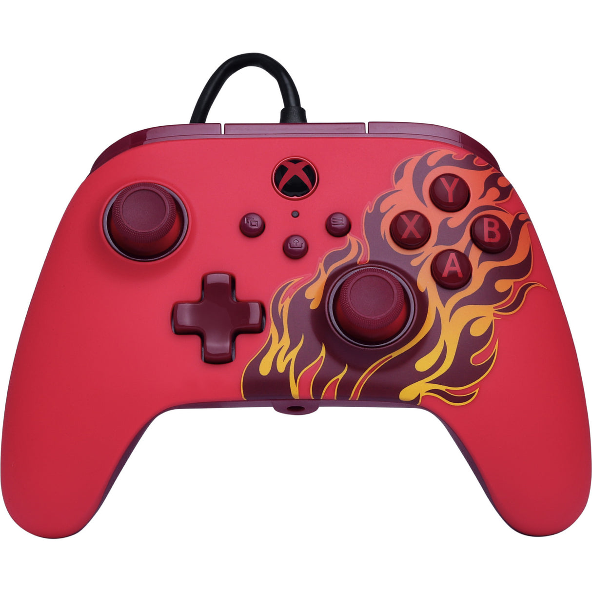 Manette Powera Advantage avec câble pour Xbox Series X|s - Red Fire (rouge, Xbox Series X|s, Xbox One, PC)