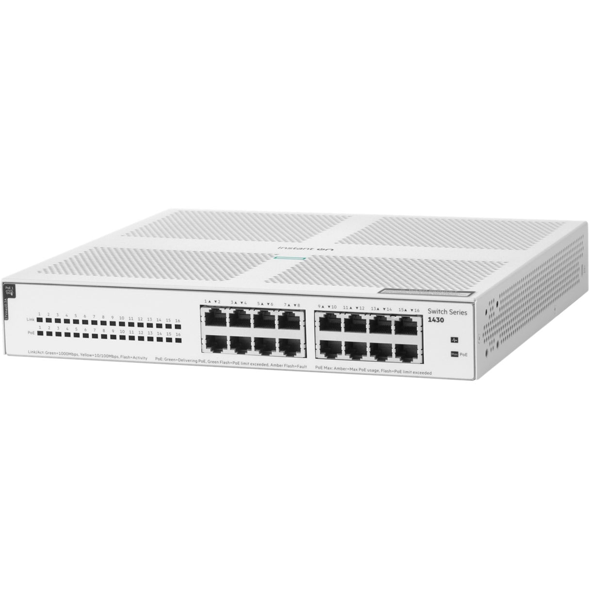 Commutateur PoE Hewlett Packard Enterprise Instant On 1430 16G CL4 (PoE 124 watts, 1 h)
