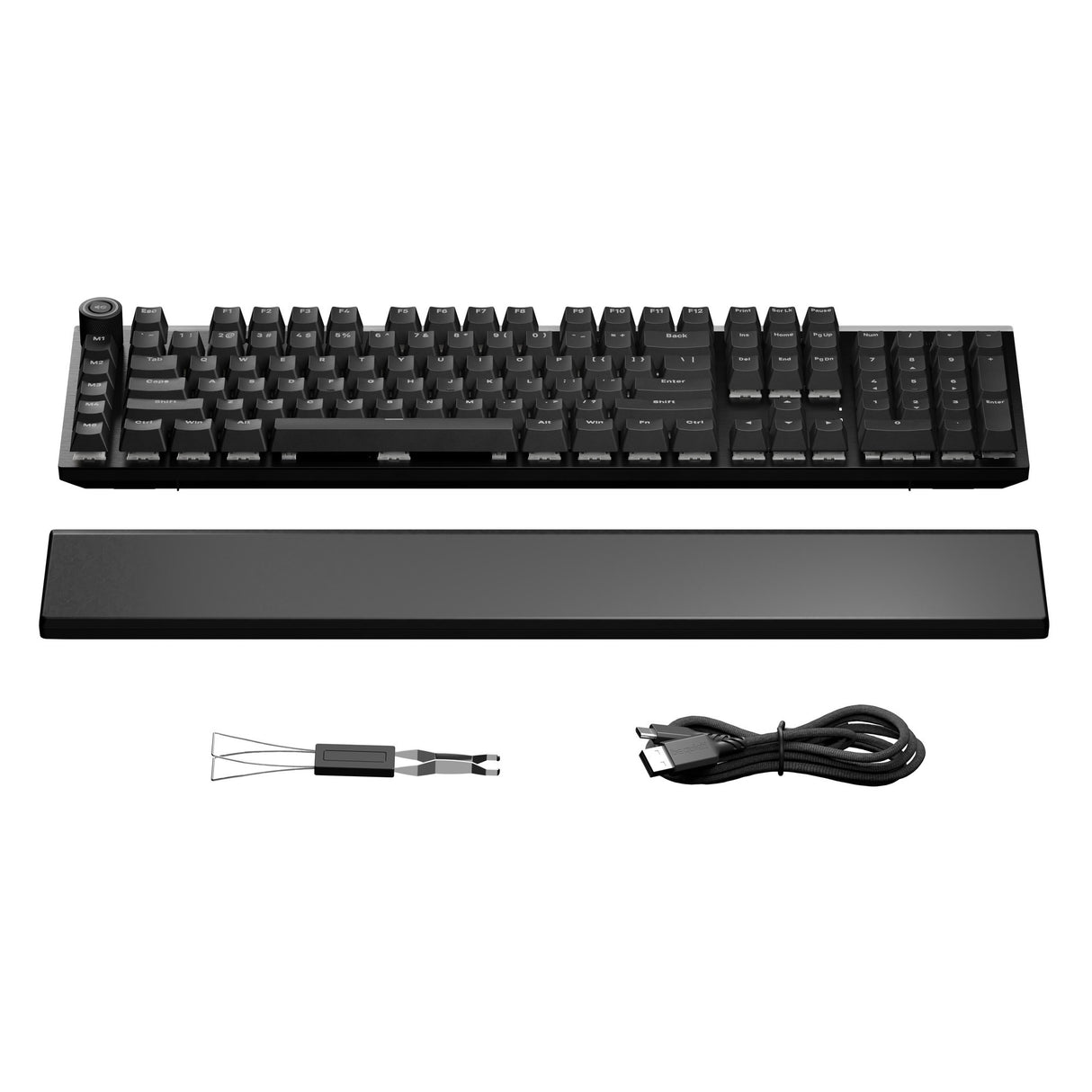 Soyez silencieux! Clavier de jeu mécanique RVB linéaire silencieux à montage léger (noir, disposition américaine (qwerty), linéaire silencieux, 100 %, argb, touches pbt à double prise)