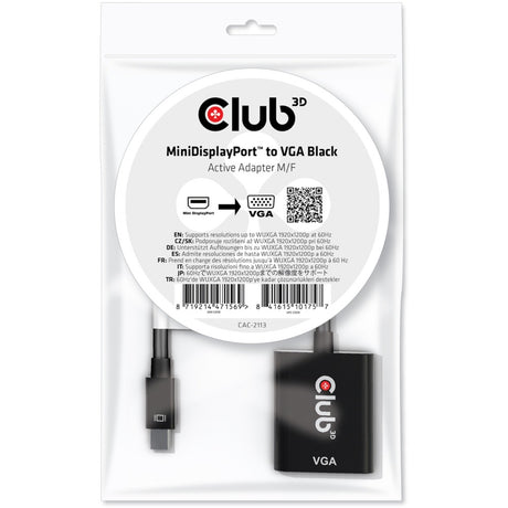 Adaptateur actif Club 3D mini displayport vers VGA