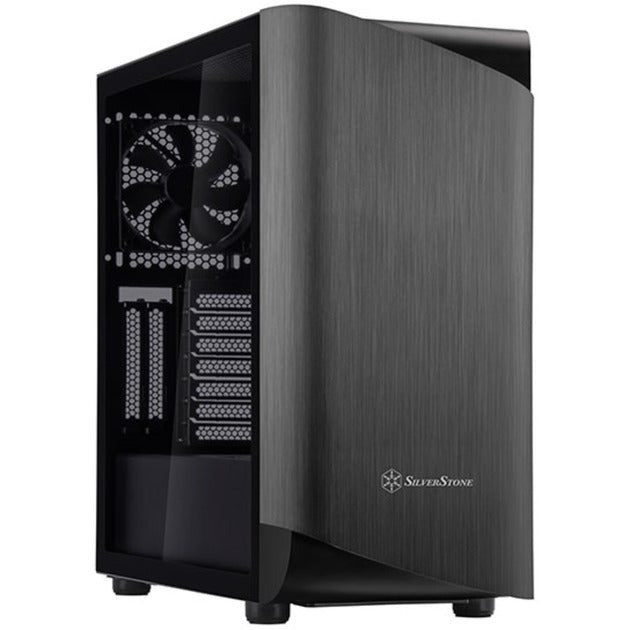 Boîtier Silverstone Seta A1 Midi Tower (titane noir | 2x USB-A | 1x USB-C | RGB | verre trempé)