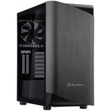 Boîtier Silverstone Seta A1 Midi Tower (titane noir | 2x USB-A | 1x USB-C | RGB | verre trempé)