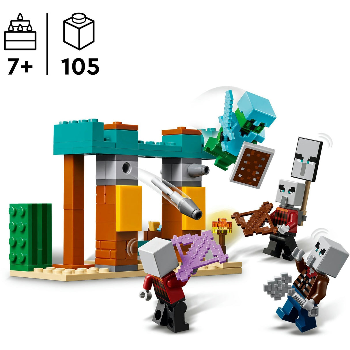 Lego minecraft 21267 les villageois dans le désert
