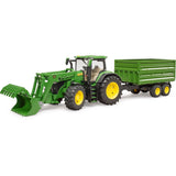 Tracteur Bruder John Deere 7R 350 avec remorque