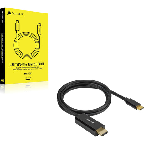 Câble Corsair USB-C > HDMI (noir, 1 mètre)