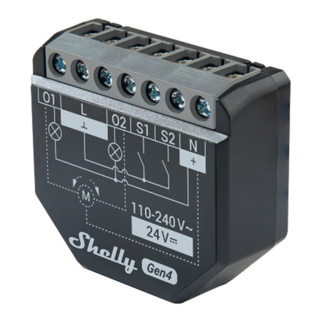 Relais Shelly 14h gen4 (noir, bluetooth, wifi)