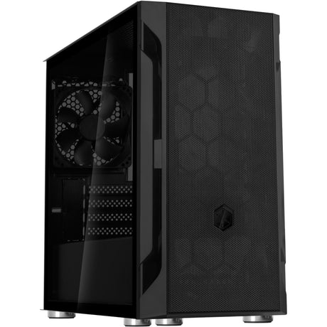Silverstone sst-fah1mb-g boîtier tour midi (noir | 3x USB-A | verre trempé)
