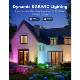 Les spots d'extérieur intelligents Govee comptent rgbicww - pack de 2 spots de jardin