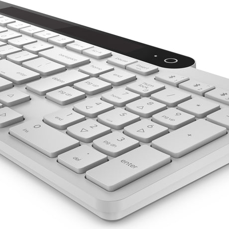 Clavier Bluetooth auto-rechargeable Lenovo 800 (blanc, disposition américaine (QWERTY), piston, 100 %, interrupteur à piston, Bluetooth 5.1, USB-C)