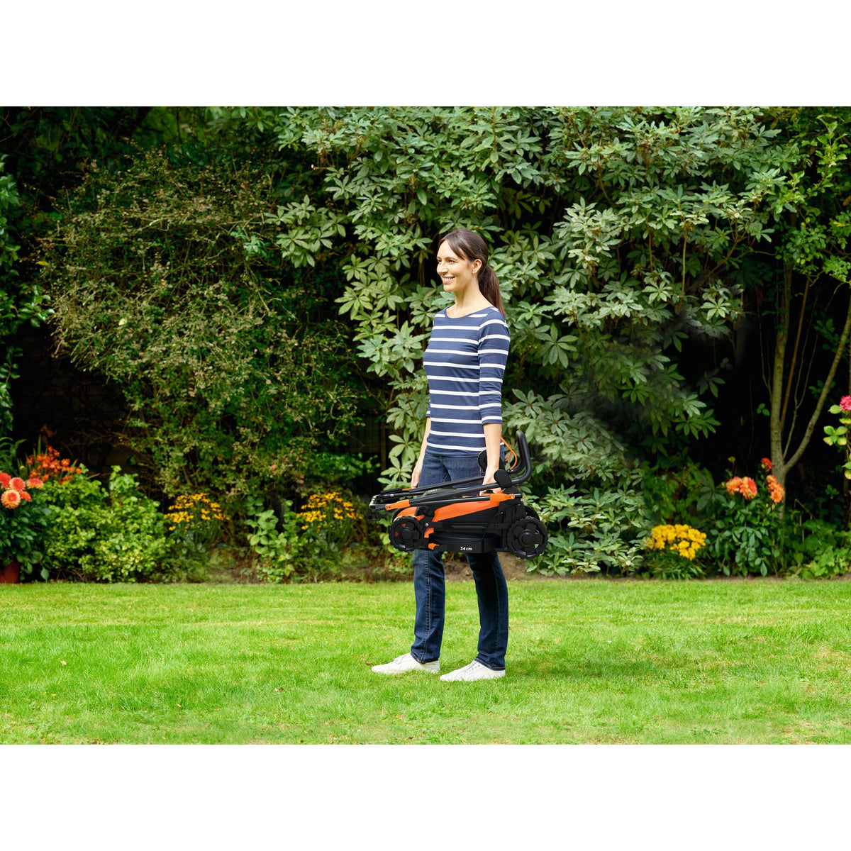 Tondeuse à gazon Black+decker 34cm largeur de coupe 1400w bemwp340-qs