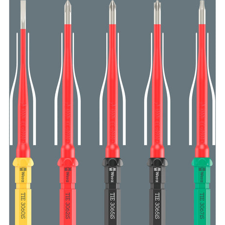 Wera kraftform kompakt vde acier inoxydable 17 extra fin 1 chercheur d'outils | 17 pièces - 5006631001