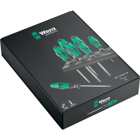 Wera 367 7 Jeu de tournevis Torx HF Kraftform Plus + support (noir vert, 7 pièces)