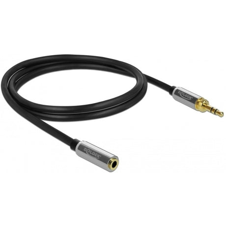 Delock câble d'extension jack stéréo 3,5 mm 3 broches mâle > femelle (noir, 1 mètre)