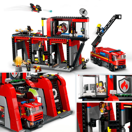 Caserne de pompiers et camion de pompiers Lego City - 60414