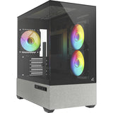 Boîtier mini tour Sharkoon mk7 argb (noir | 2x USB-A | 1x USB-C | RVB | verre trempé)