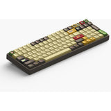 Clavier mécanique sans fil Iqunix f97 happy ape (marron, disposition américaine (qwerty), rouge cerise mx, 96 %, LED RVB, remplaçable à chaud, pbt, 2,4 GHz | Bluetooth 5.1 | USB-C)