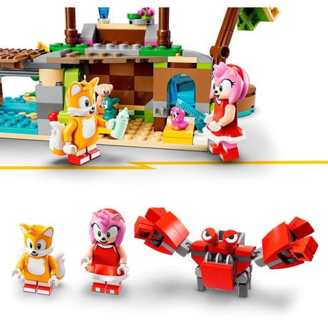 Lego Sonic le hérisson - Jouet de construction de l'île du refuge pour animaux d'Amy (76992)