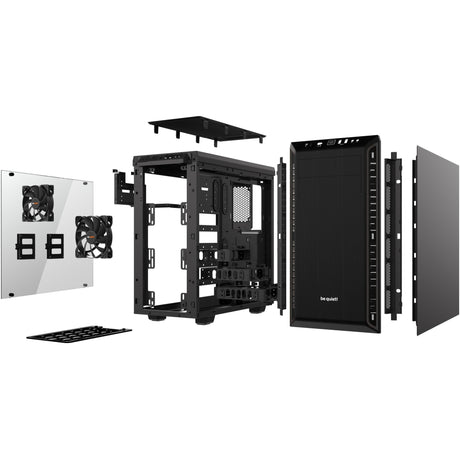 Soyez silencieux! boîtier tour midi pure base 600 window (noir | 2x USB-A | verre trempé)