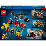 Lego city 60462 remix d'un hélicoptère, d'un camion de pompiers et d'un sous-marin