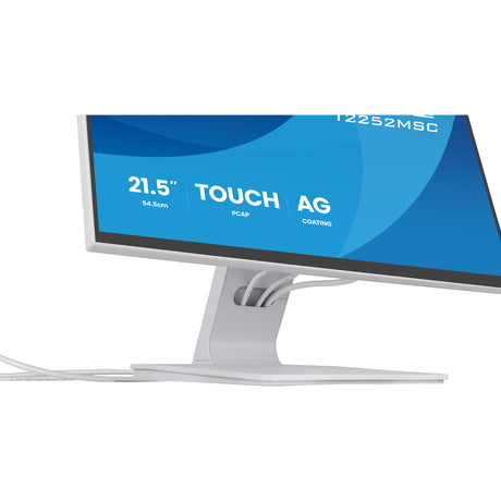 Moniteur à écran tactile Iiyama prolite t2252msc-w2ag 21,5 (blanc (mat), 100 Hz, HDMI, port d'affichage, USB 3.2 gen 1, audio, écran tactile)