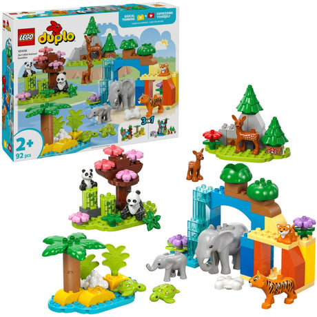 Lego duplo town 10446 familles 3 en 1 d'animaux sauvages