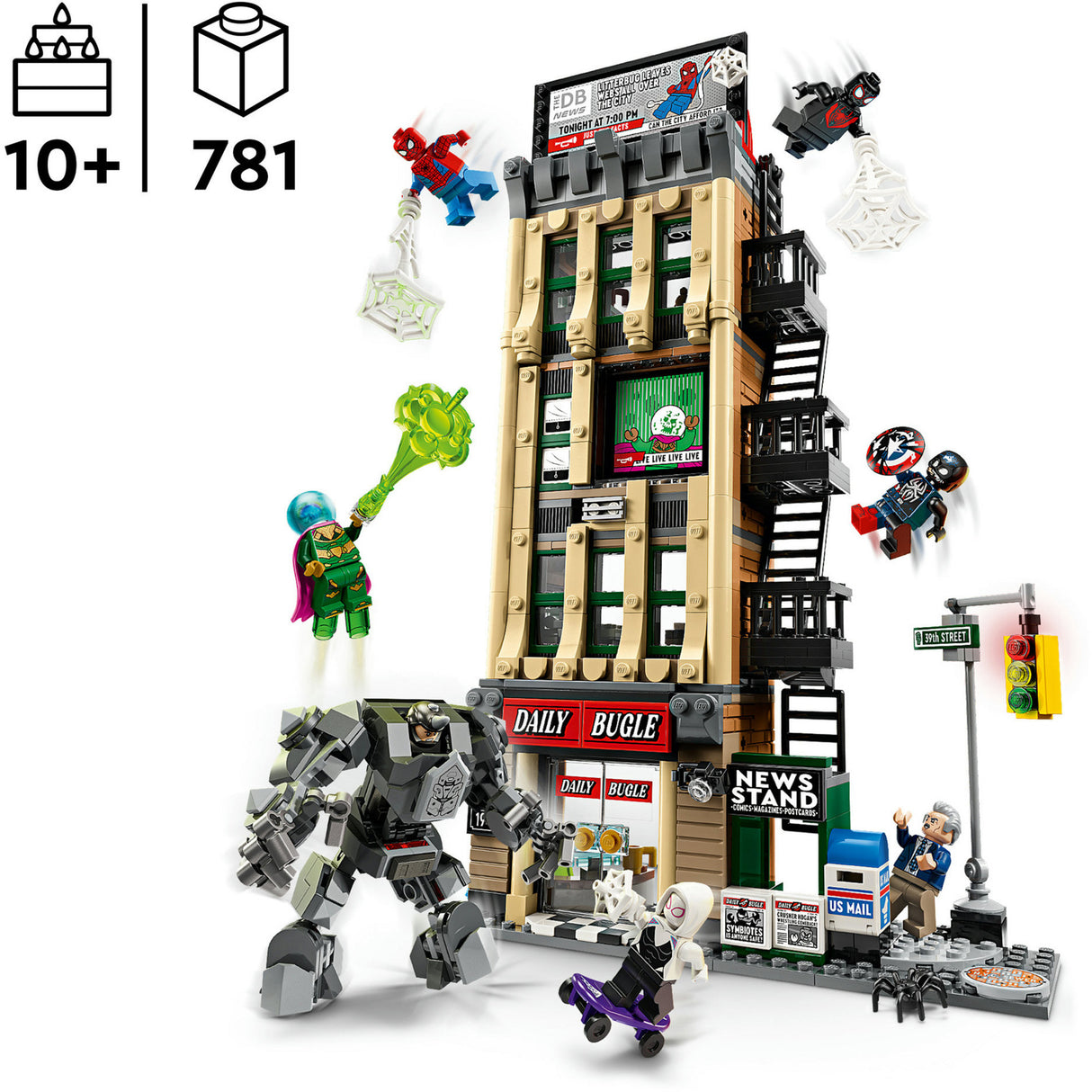 Lego super heros 76342 marvel spider-man contre mysterio : le clairon quotidien