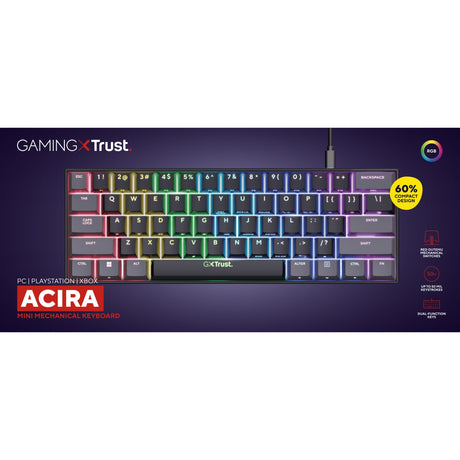 Trust Trust GXT 867 Acira 60% mini clavier de jeu mécanique