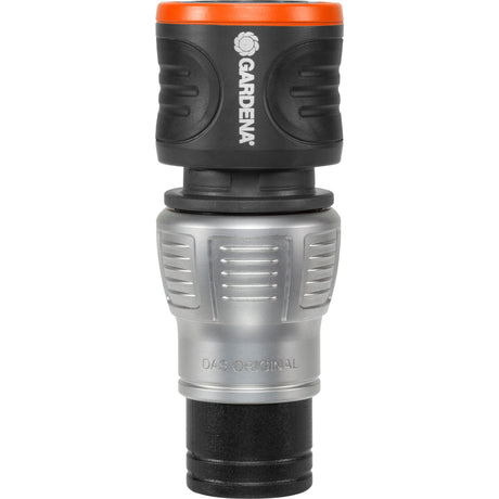 Gardena arrêt d'eau premium 13 mm (1 2 ), connecteur de tuyau 15 mm (5 8 ) (gris argent, 18253-50)