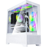 Boîtier mini tour Silverstone lucid 05 (blanc | 2x USB-A | 1x USB-C | RVB | verre trempé)