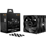 Soyez silencieux! pure ailes 3 ventilateurs de boîtier inversés (noir, 3 pièces, 120 x 120 x 25 mm, pwm)