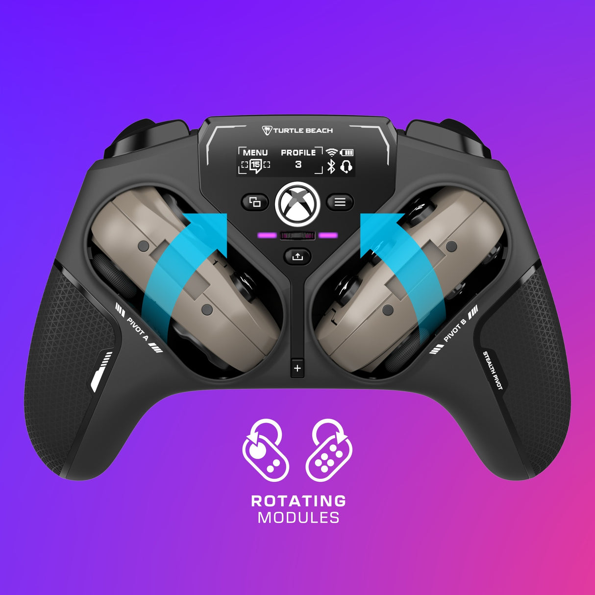 Contrôleur intelligent sans fil Turtle Beach Stealth Pivot (noir, Bluetooth USB 2,4 GHz, PC, Xbox, Android)