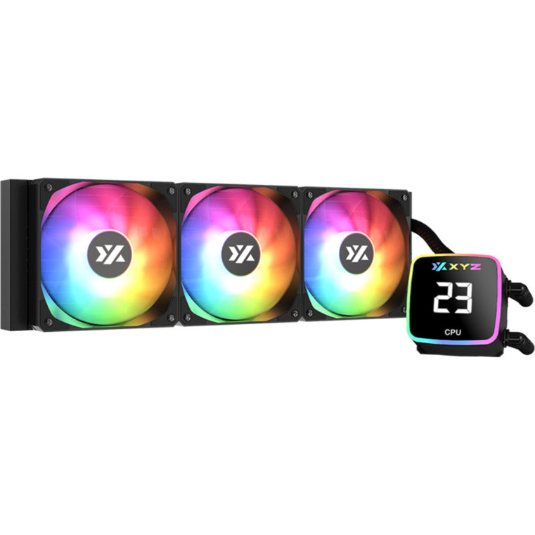Xyz pc gear aquapulse aio 360 refroidissement par eau (noir, argb, pwm)