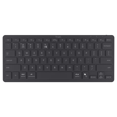 Clavier Bluetooth Trust Nado II (noir, disposition américaine (qwerty), commutateurs à ciseaux, 80 % (tkl), Bluetooth)