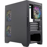 Boîtier tour midi Xyz pc gear Titanium View Lite (noir | 2x USB-A | verre trempé)
