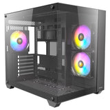 Boîtier tour midi Antec cx800 argb (noir | 2x usb-a | verre trempé)