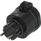 Brennerstuhl connect smart plug wa 3600 xs03 pour multiprise extérieure ip44 (noir, wifi 2,4 ghz, alexa, google, Matter)