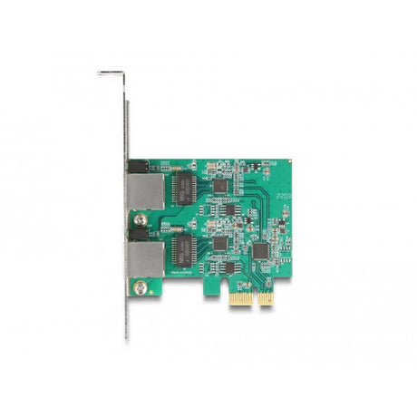 Delock carte pci express x1 vers 2 x adaptateur réseau rj45 2,5 gigabit lan rtl8125