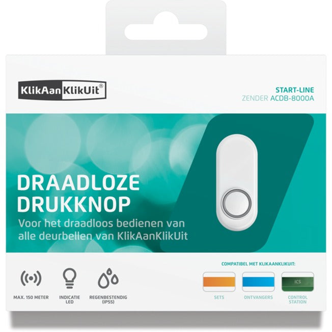 Klikaanklikuit acdb-8000a - sonnette sans fil - blanc
