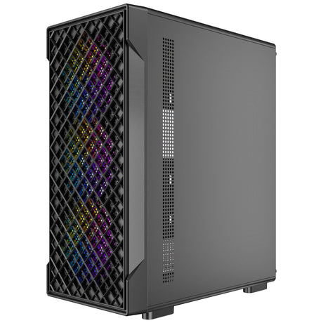 Boîtier tour midi Antec vx320 argb (noir | 3x usb-a | verre trempé)