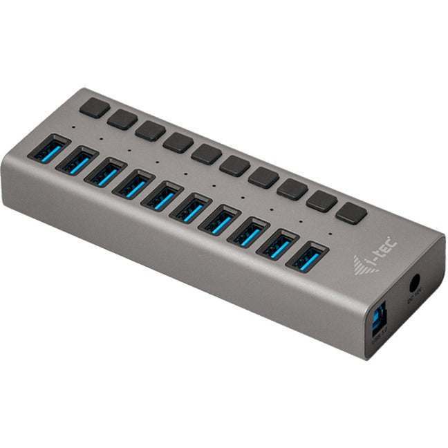 Hub de chargement I-tec USB 3.0 10 ports + adaptateur secteur Hub USB (noir)