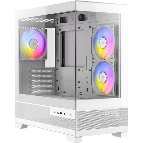 Boîtier mini tour Antec cx500m argb (blanc | 2x USB-A | 1x USB-C | verre trempé)