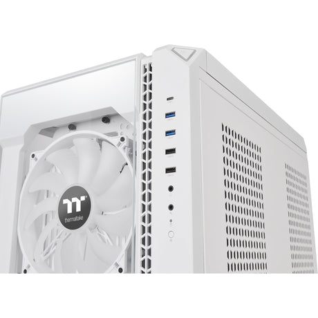 Boîtier tour midi Thermaltake view 51 tg snow argb edition (blanc | 4x USB-A | 1x USB-C | RVB | fenêtre)