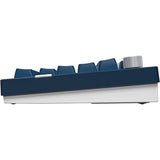 Clavier mécanique Montech mkey pro freedom rgb (bleu foncé, disposition américaine (qwerty), gateron g pro marron, 75 %, remplaçable à chaud, rgb, double-shot pbt, usb-c | 2,4 ghz | bluetooth 5.2)